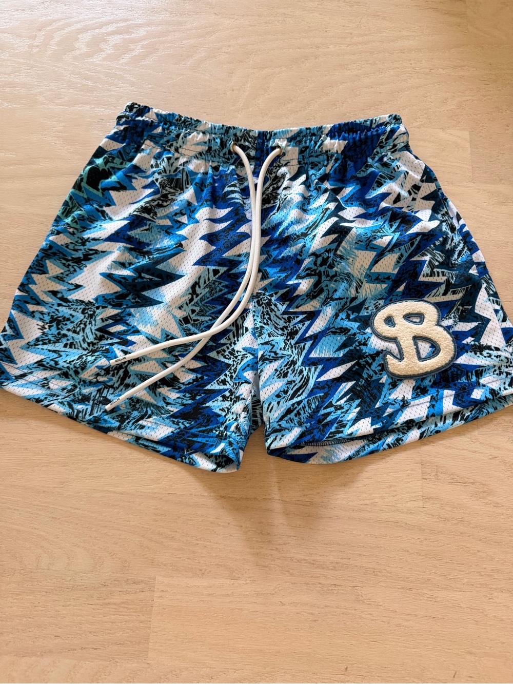 BUCKETSQUAD Blue Graphic Athletic Shorts